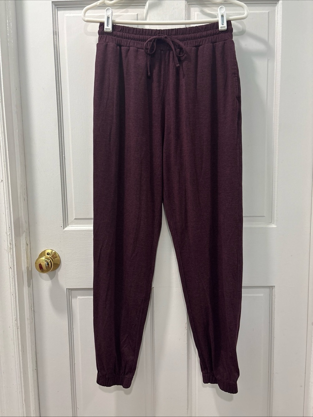 Girlfriend Collective Women’s ReSet Joggers Size Small Plum Workout Lounge EUC